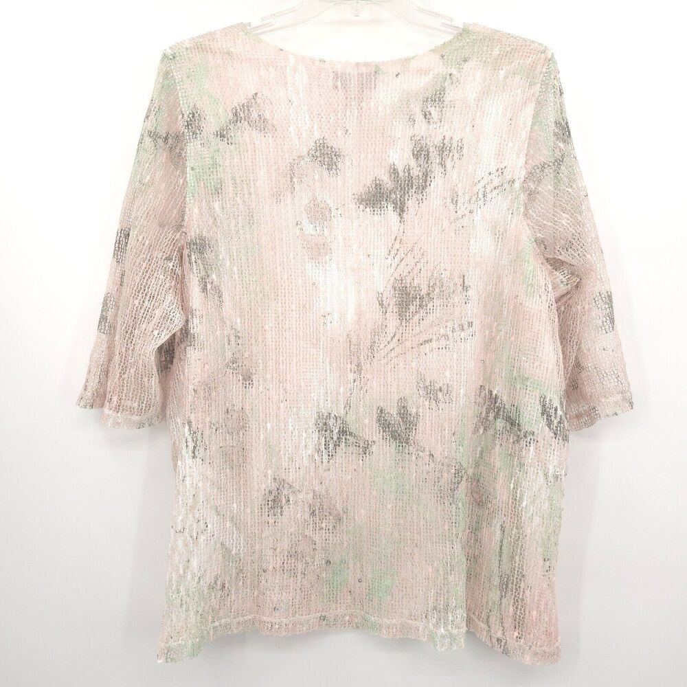Catherines Mesh Overlay Tunic Top Plus Size 1x Le… - image 8